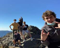 He enjoys hiking and often goes with his friends He enjoys hiking and often goes with his friends.